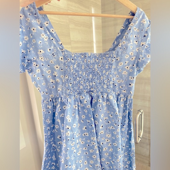 Blue‎ summer floral mini dress size XL - Picture 3 of 3